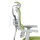 Ергономичен стол ERGOHUMAN ELITE 2 - сива рамка - зелен